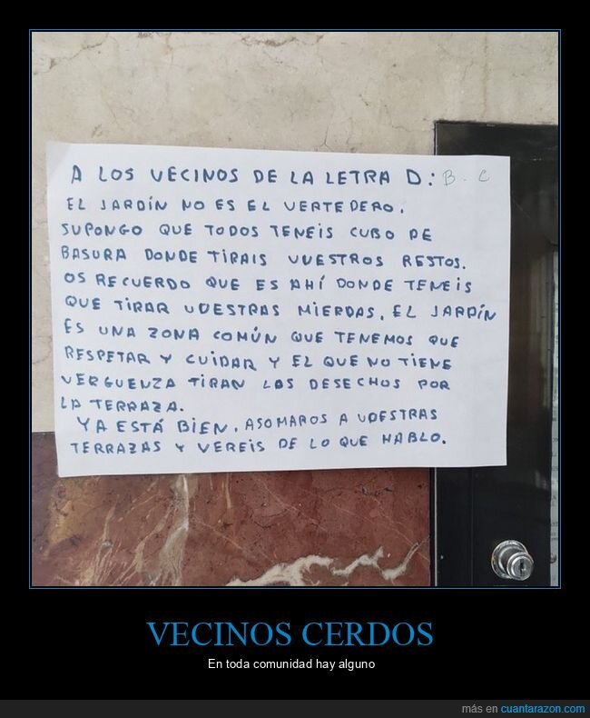 vecinos,cerdos,basura