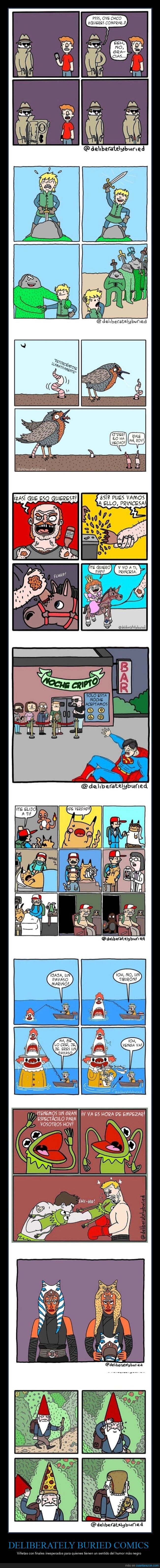 deliberately buried comics,viñetas