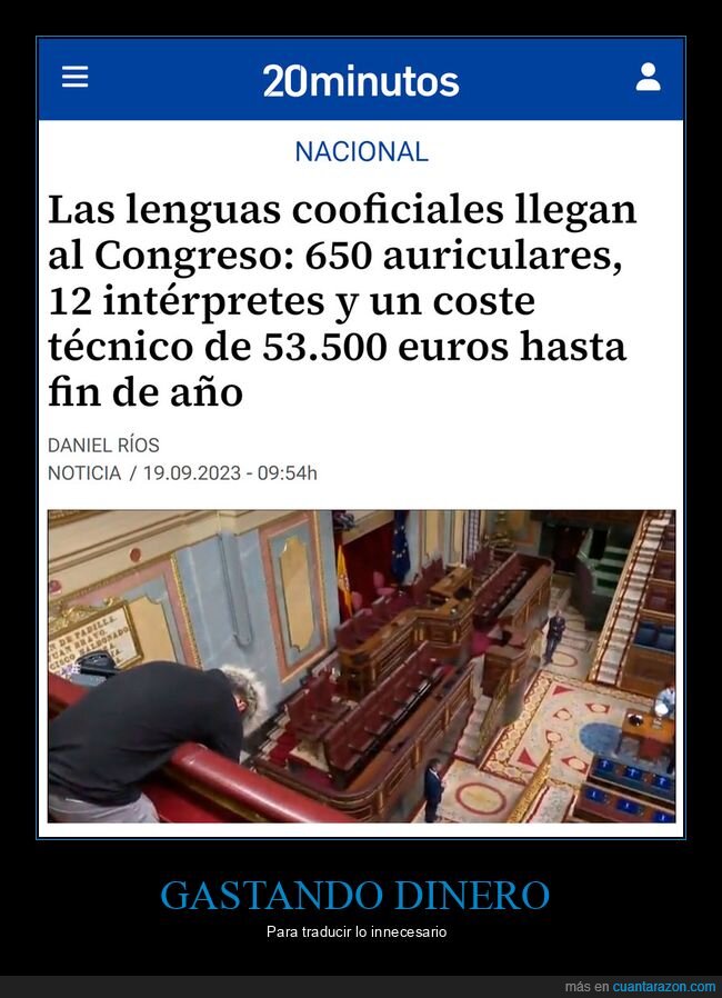 lenguas cooficiales,congreso