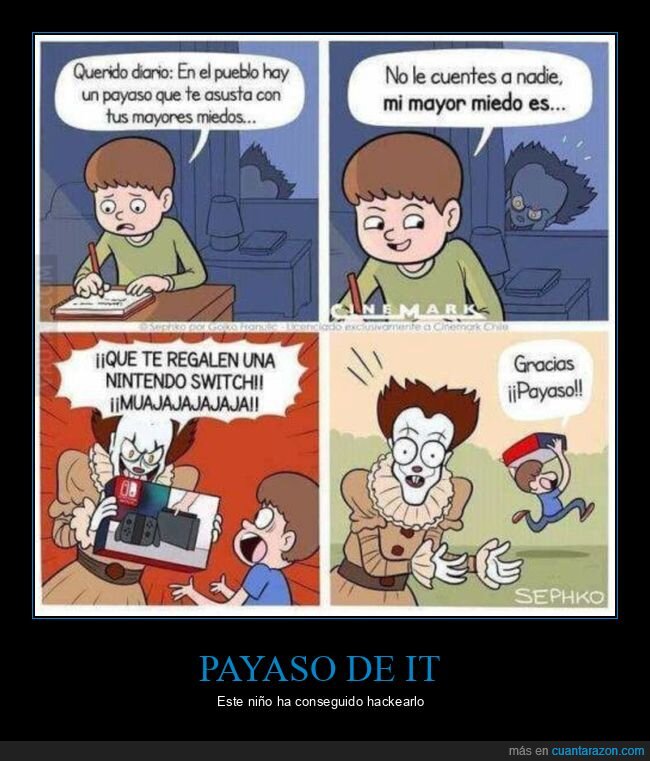 payaso,it,miedo,nintendo switch