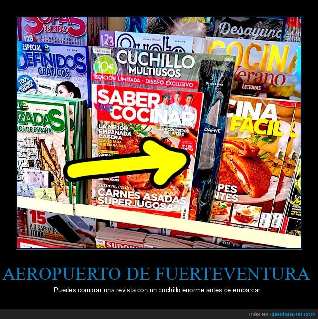 aeropuerto,revista,cuchillo