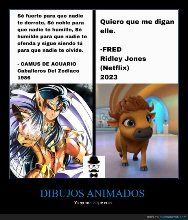 ahora,antes,caballeros del zodiaco,elle,ridley jones