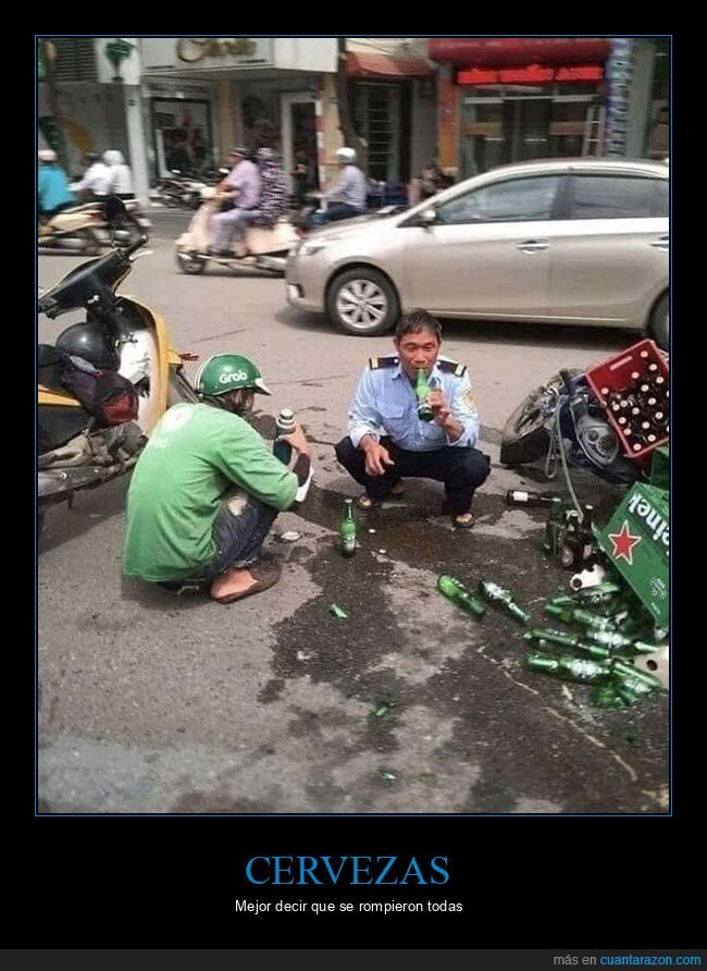 cerveza,fails,motos,policía