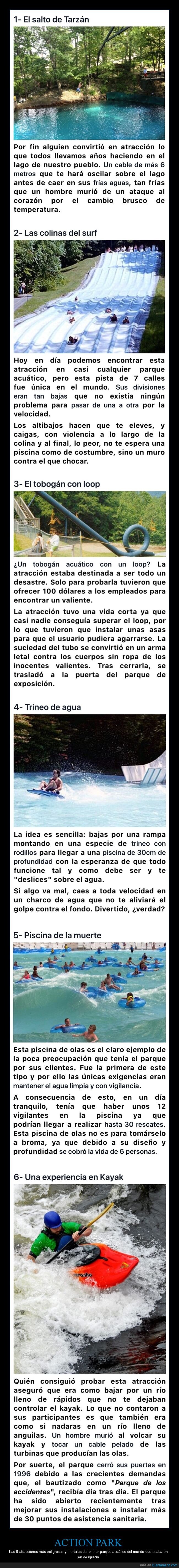 action park,parque acuático,atracciones,desgracias