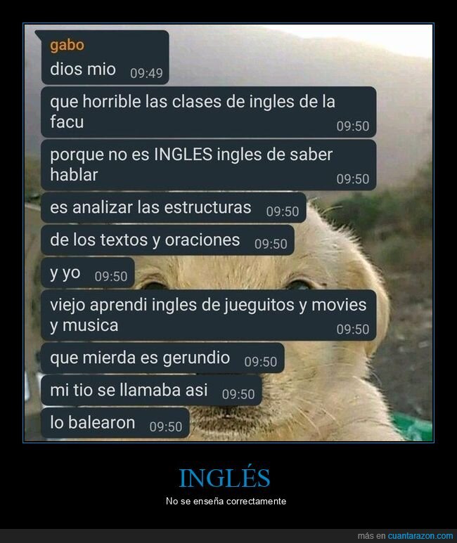 inglés,clases,tío,gerundio