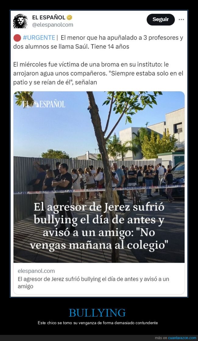 apuñalar,alumnos,profesores,bullying