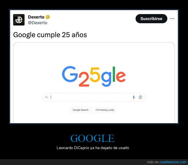 25 años,cumplir,edad,google,leonardo dicaprio