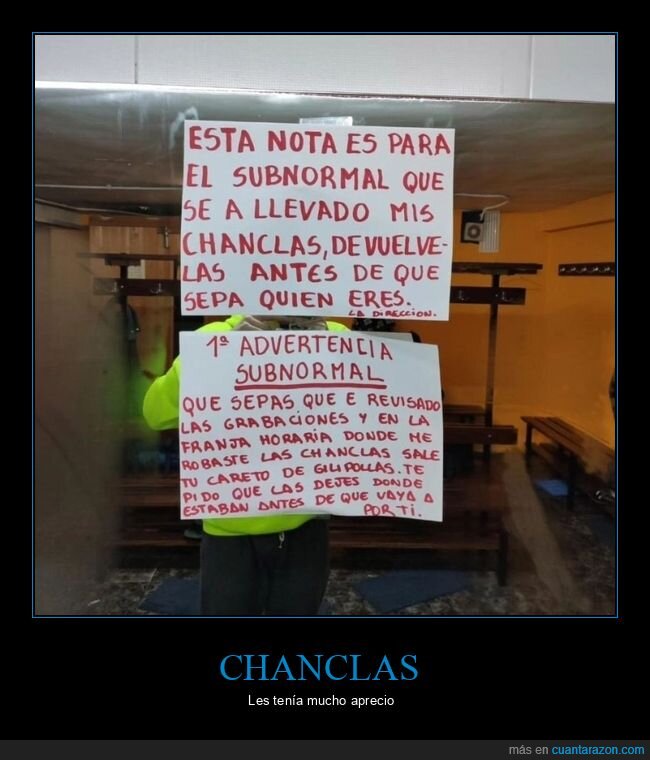 chanclas,robar,cartel