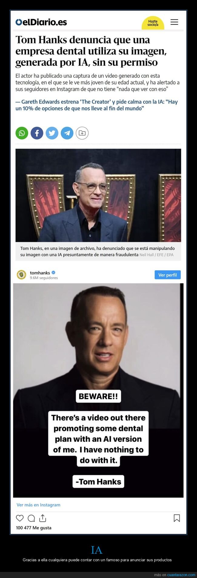 tom hanks,ia,imagen,permiso