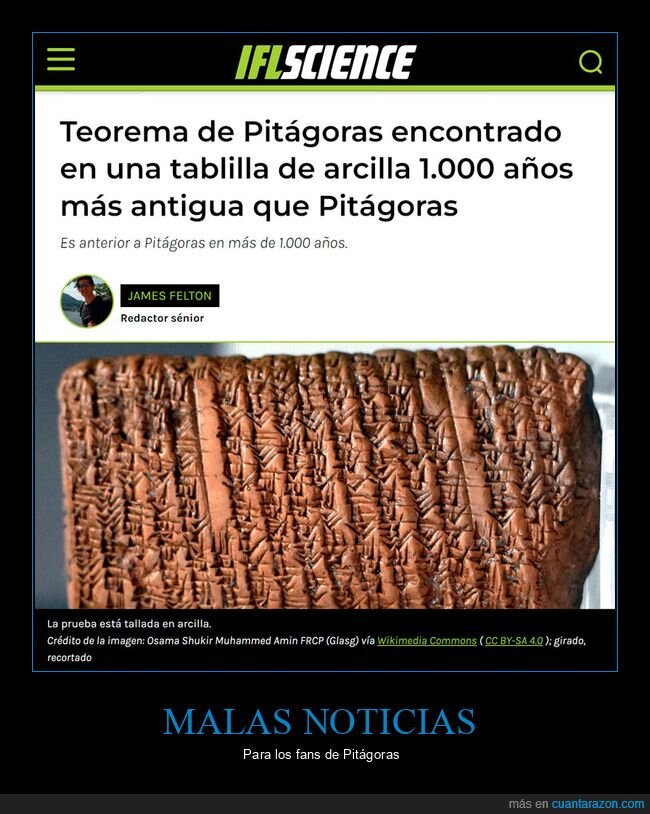 teorema de pitágoras,tablilla,antigua,hallazgo