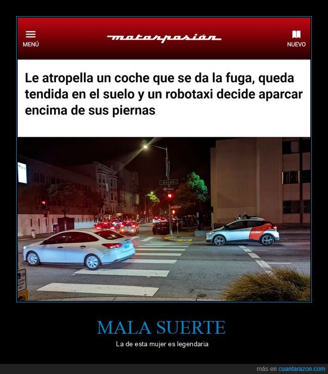 atropello,robotaxi,coche autónomo,fails