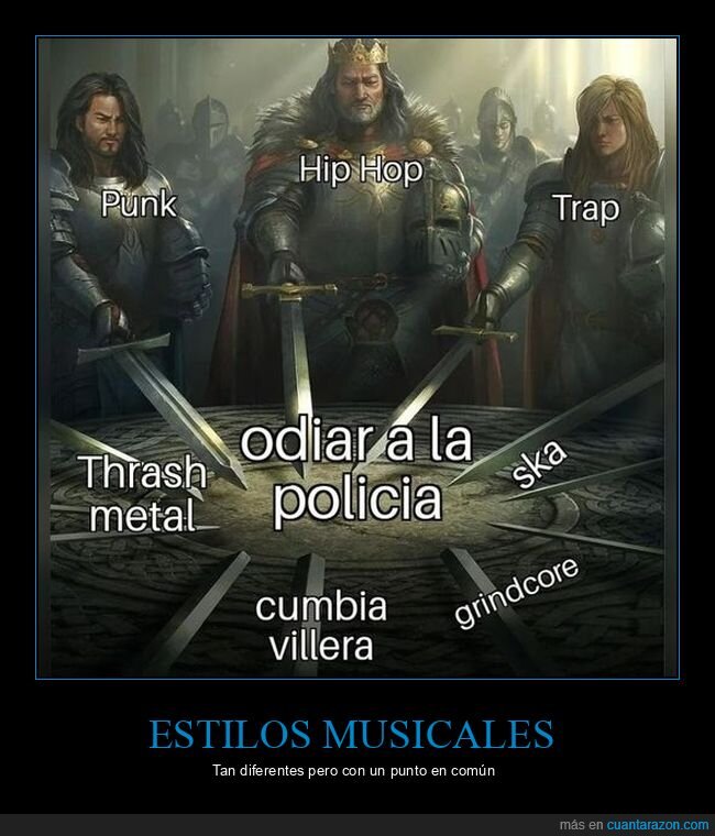 estilos musicales,odiar,policía