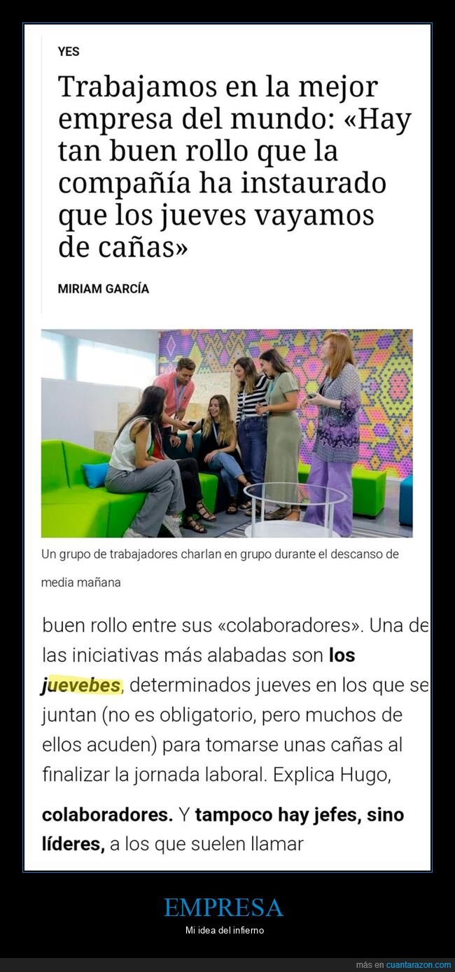 cañas,empresa,jefes,jueves,líderes,mejor