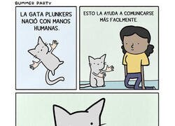Enlace a La gata con manos humanas