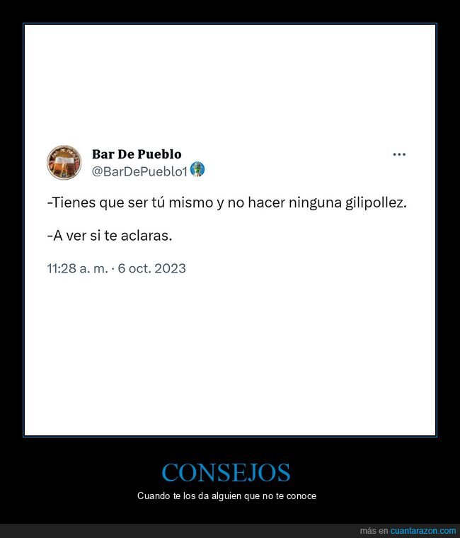 ser tú mismo,consejo
