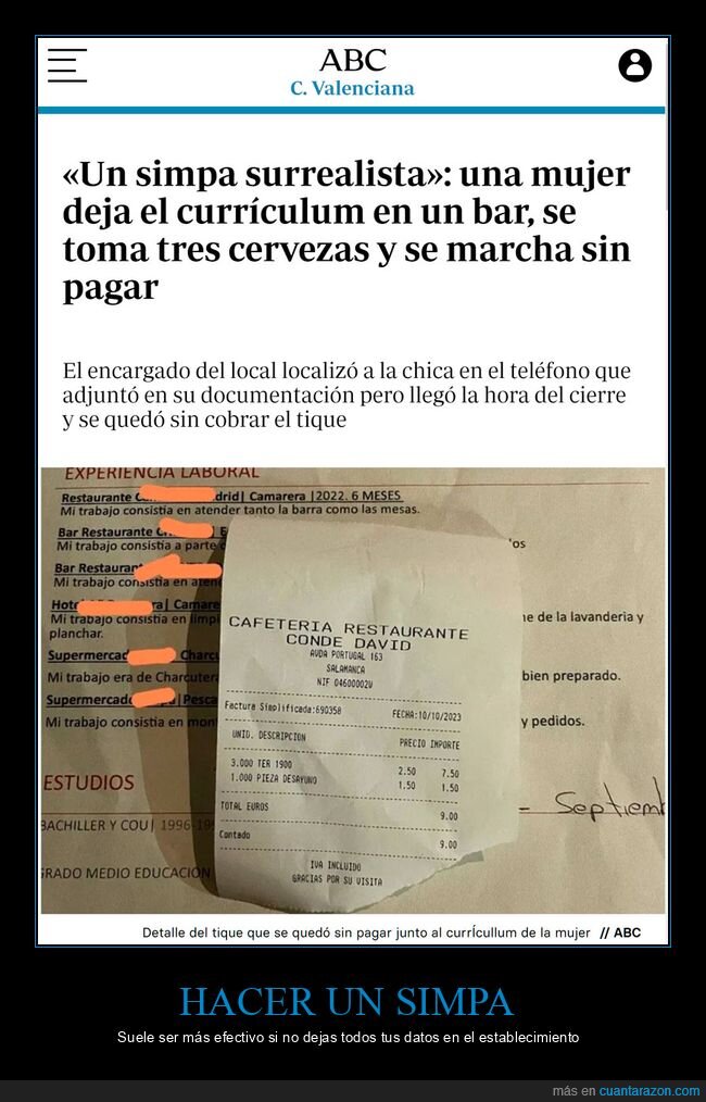 simpa,currículum,bar,fails