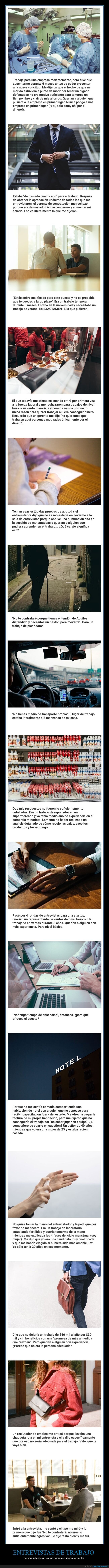 entrevistas de trabajo,rechazar