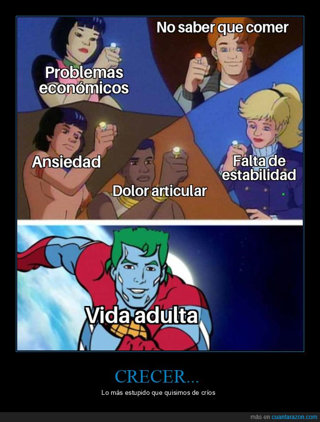 vida adulta,capitán planeta
