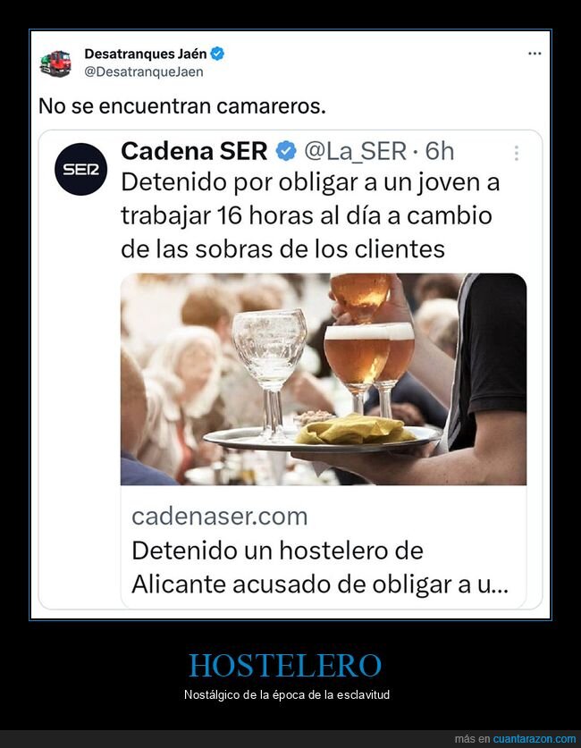 hostelero,sobras,trabajo