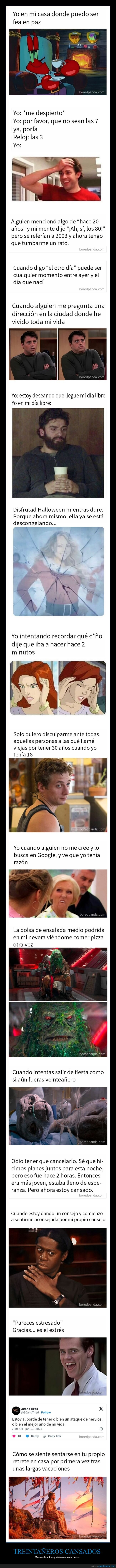 treintañeros,cansados,memes