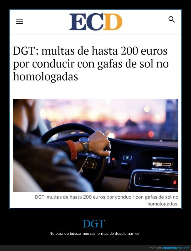 dgt,multas,gafas de sol