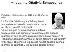 Enlace a Una esquela inolvidable