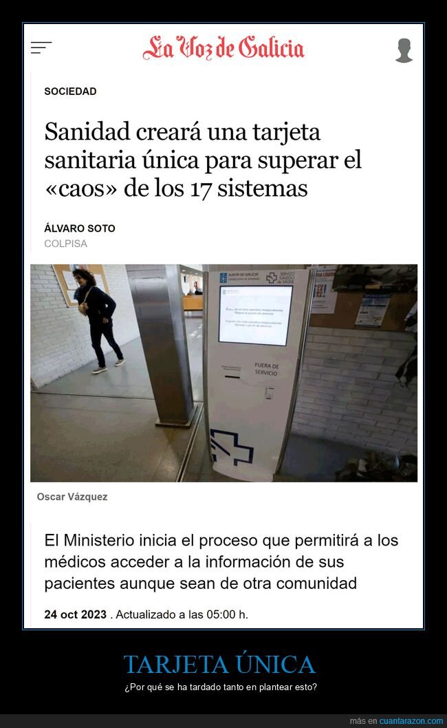 tarjeta sanitaria,única