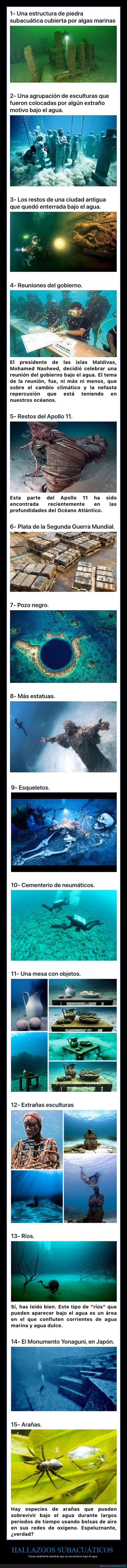 hallazgos,bajo el agua