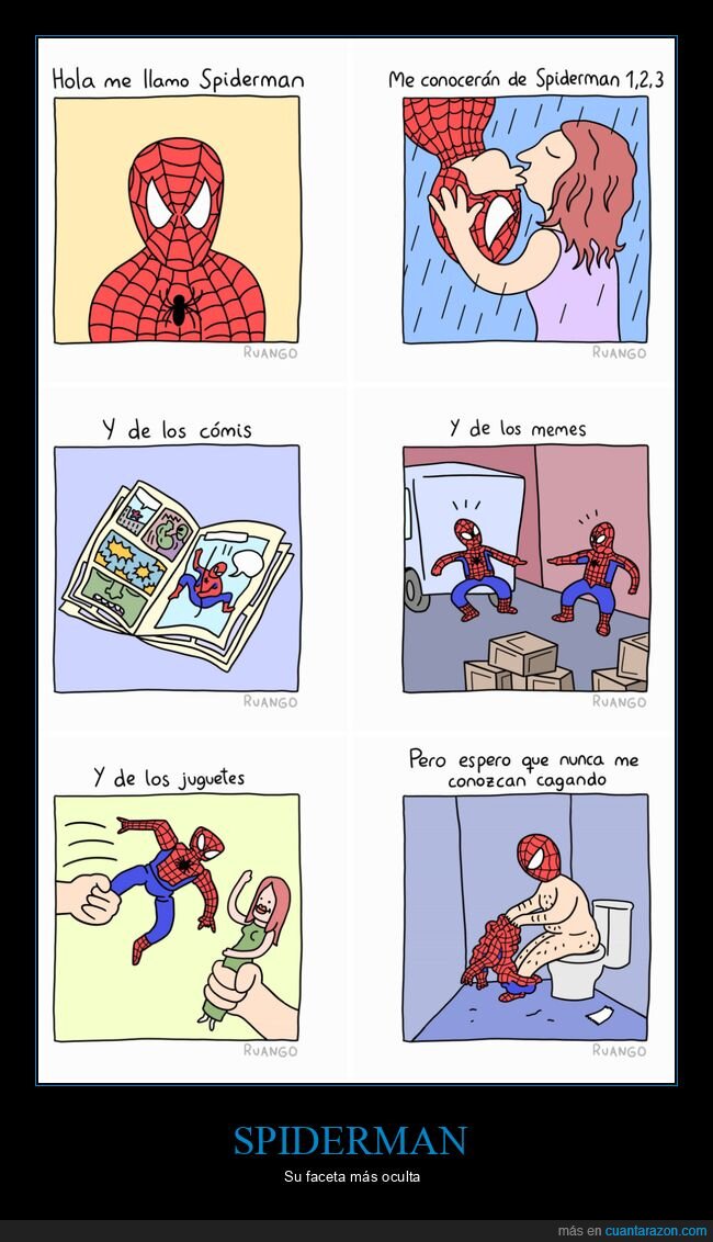 spiderman,conocer,cagando