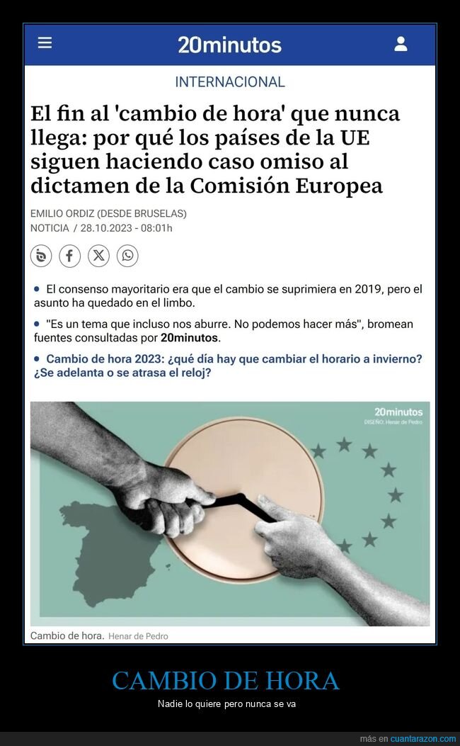 cambio de hora,fin,llegar