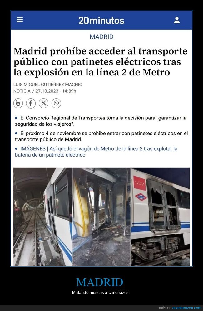 madrid,prohibir,transporte público,patinetes eléctricos