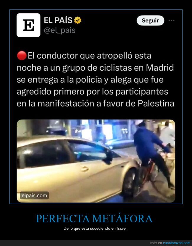 atropello,ciclistas,coches,manifestación,palestina