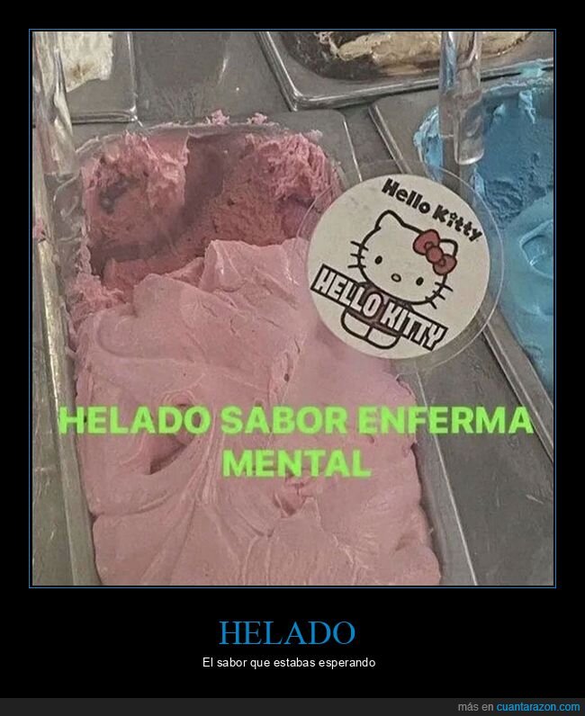 enferma mental,helado,hello kitty,sabor