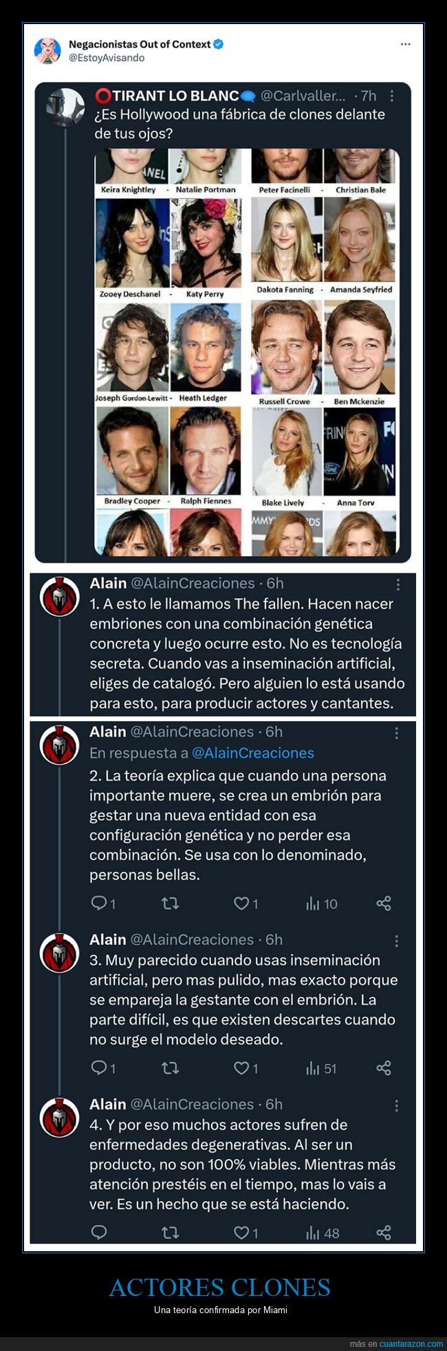 actores,clones,conspiranoicos,negacionistas,parecidos