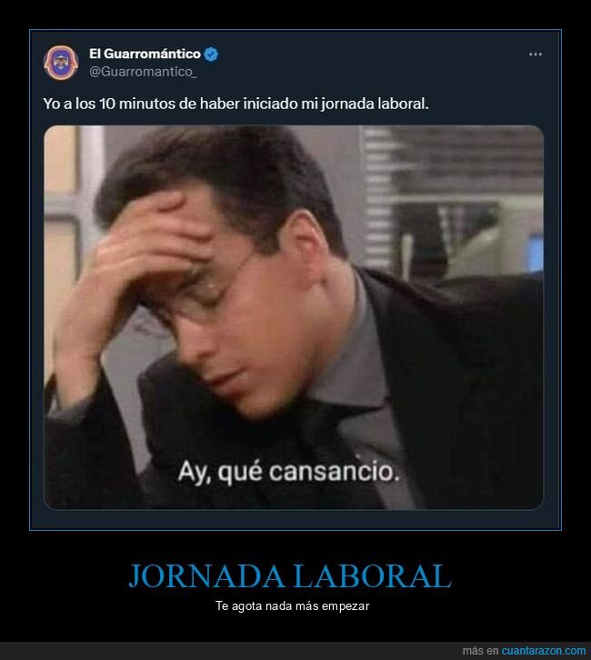 jornada laboral,10 minutos,cansancio