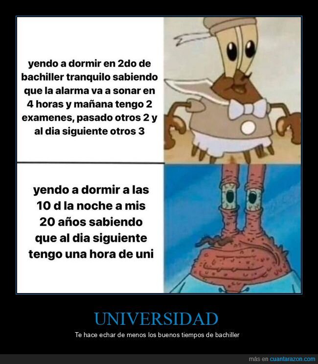 universidad,bachiller,dormir