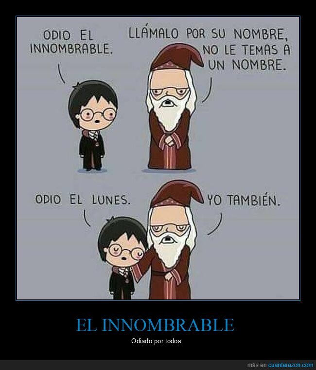 innombrable,odiar,lunes,harry potter