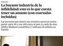 Enlace a Tener amantes sale caro...