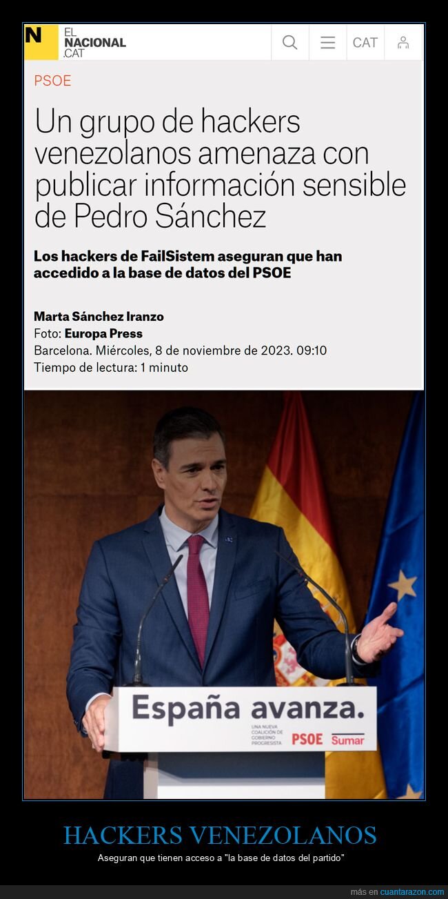 hackers,venezolanos,pedro sánchez,políticos