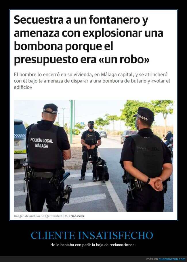 fontanero,secuestro,presupuesto
