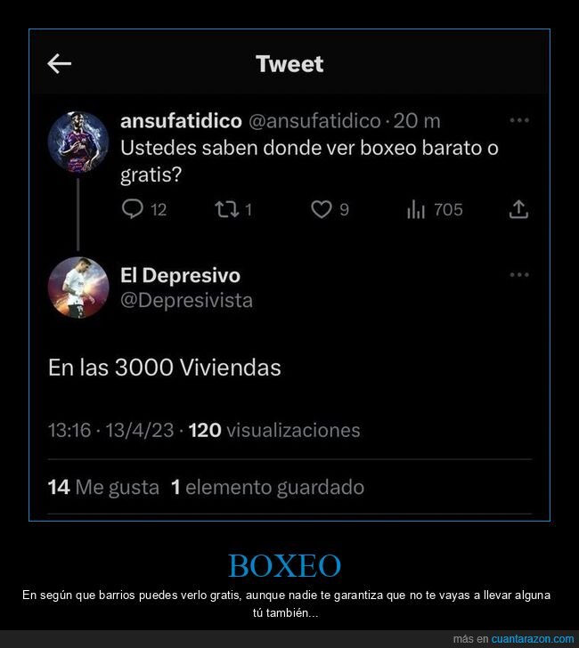 boxeo,gratis,3000 viviendas