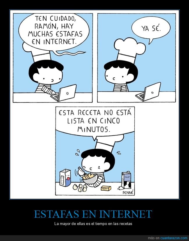 estafas,internet,receta,tiempo