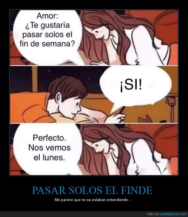 pareja,solos,fin de semana