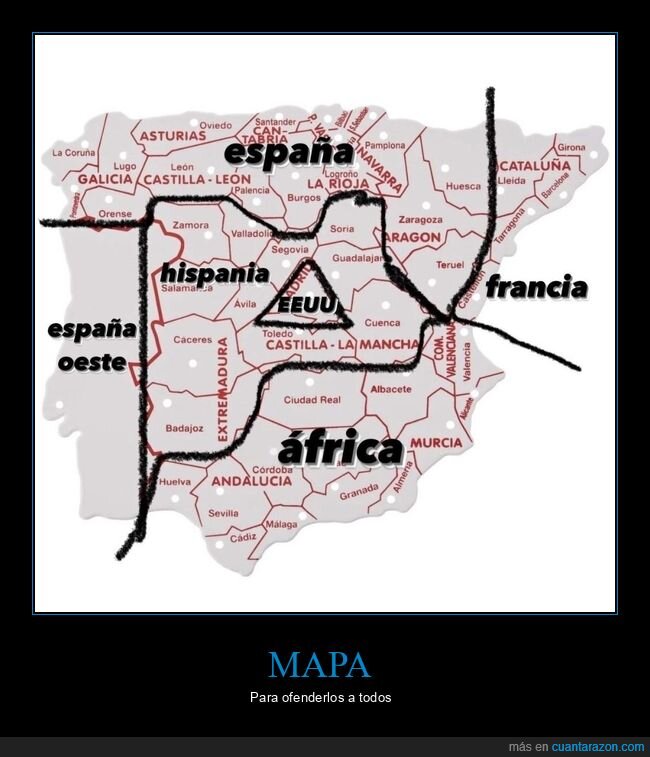 mapa,españa,ofender