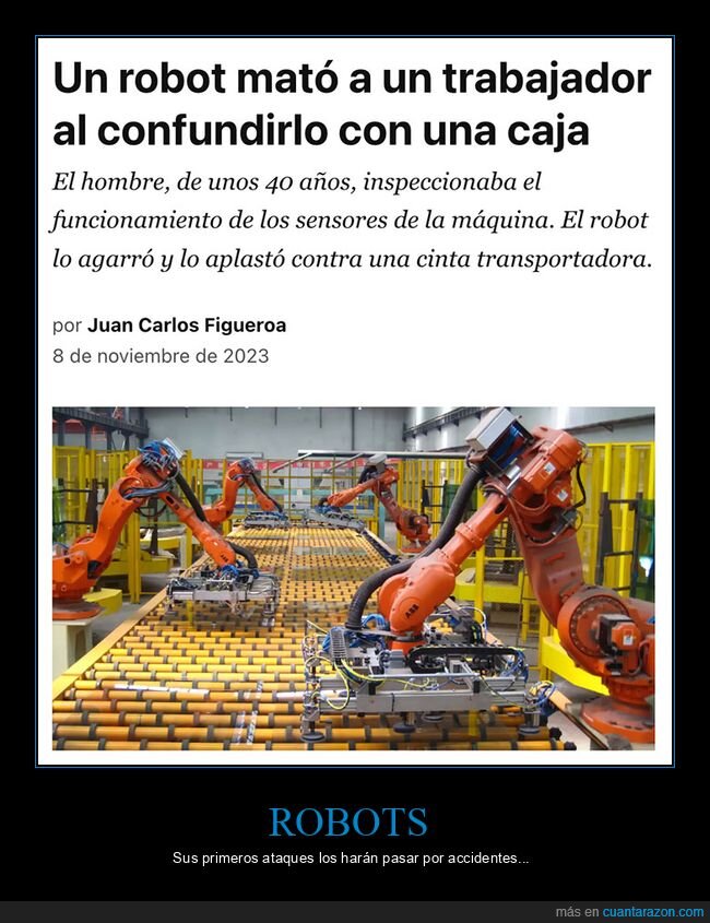 caja,confundir,matar,robot,trabajador