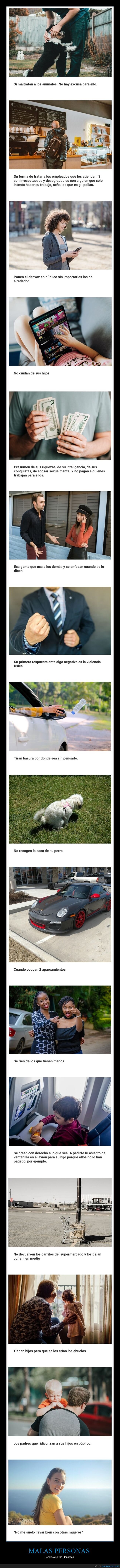 malas personas,señales