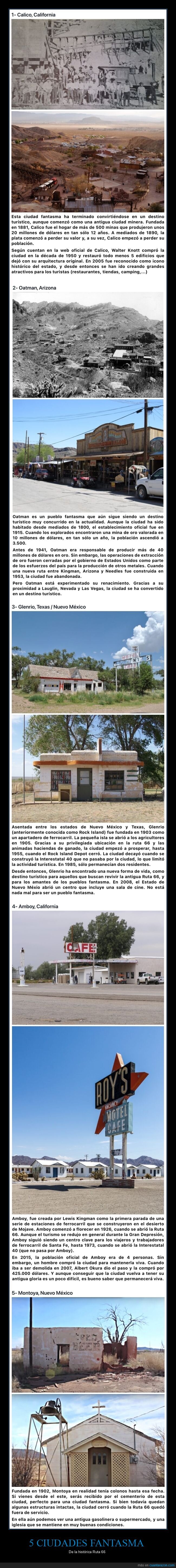 ciudades fantasma,ruta 66