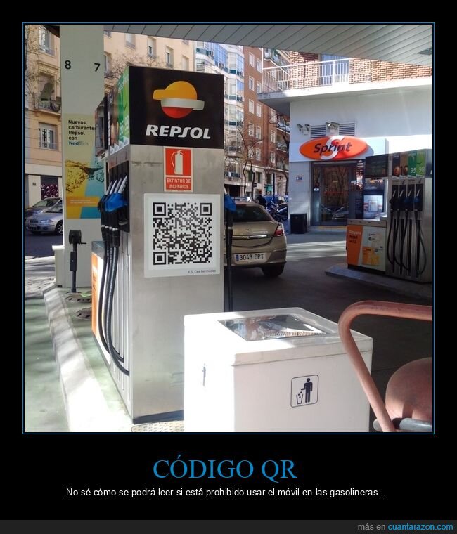 código qr,móvil,gasolinera