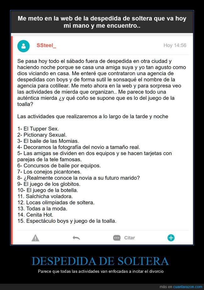 despedida de soltera,actividades