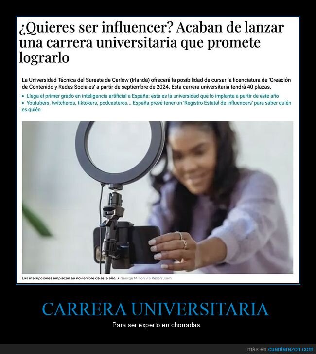 carrera,influencer,universidad